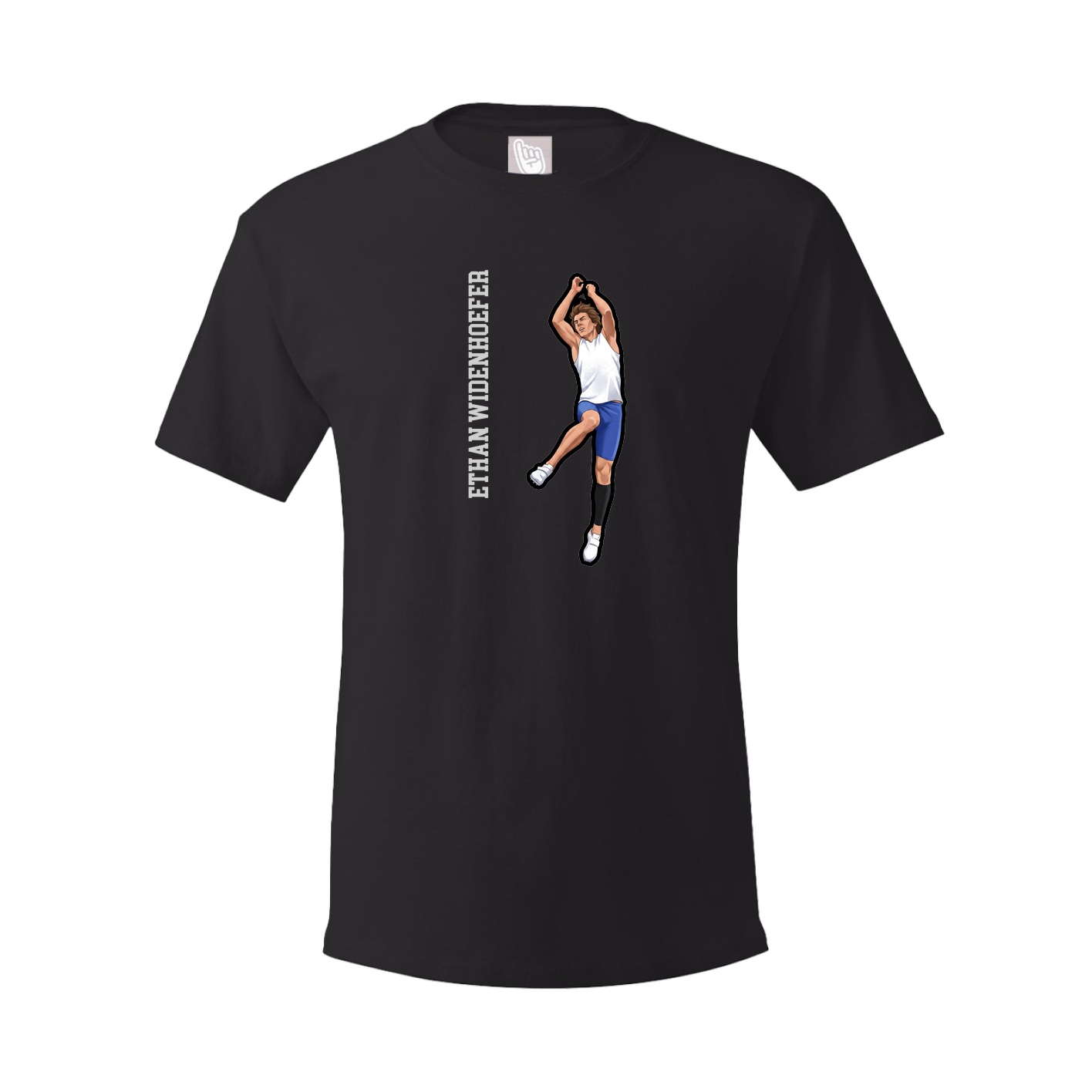 Youth Tee — Name Vertical in Black