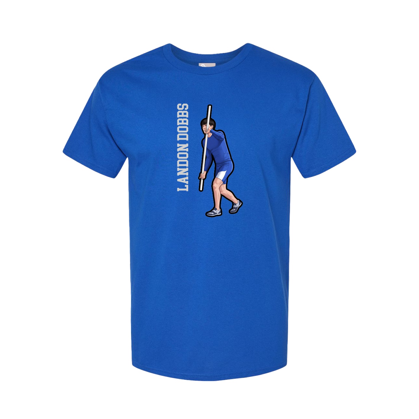 Youth Tee — Name Vertical in Royal