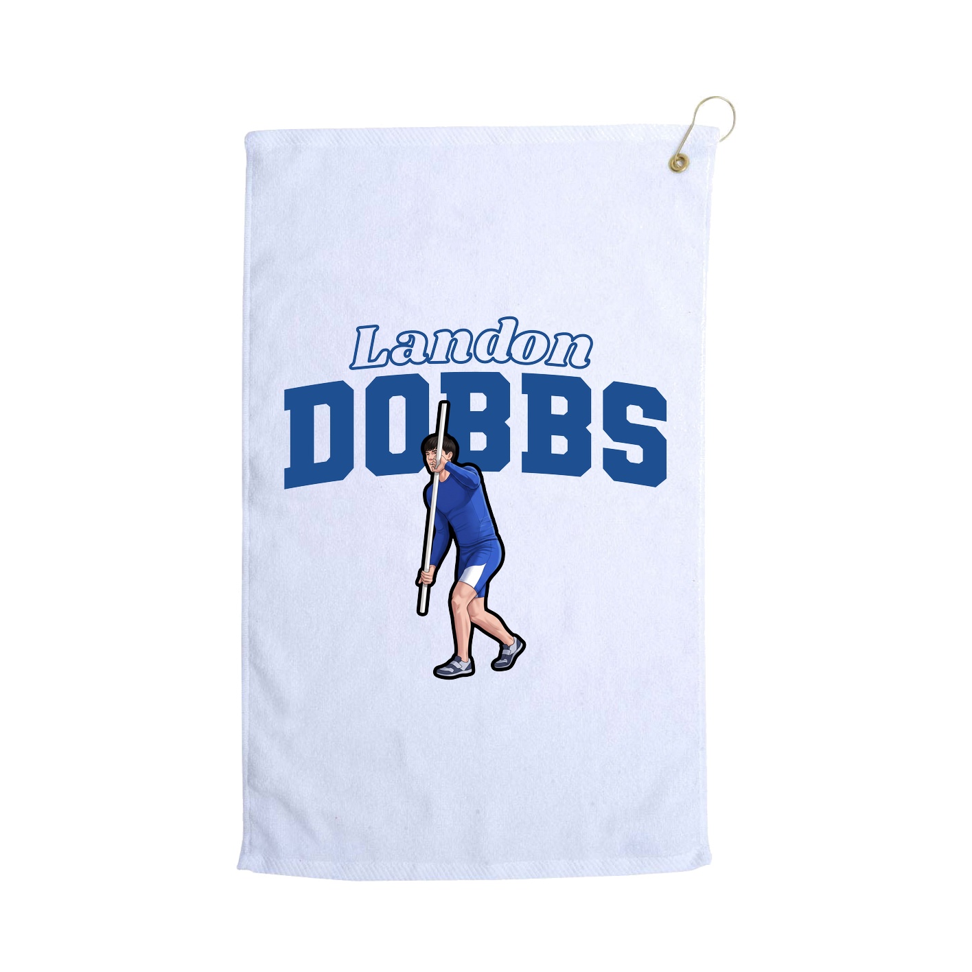 Golf Towel — Name Arch in White
