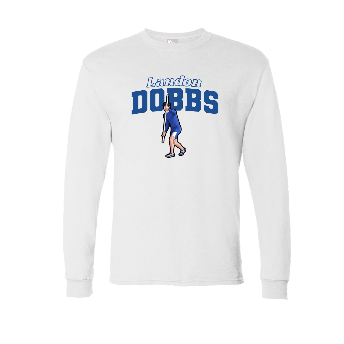 Long Sleeve Tee — Name Arch in White