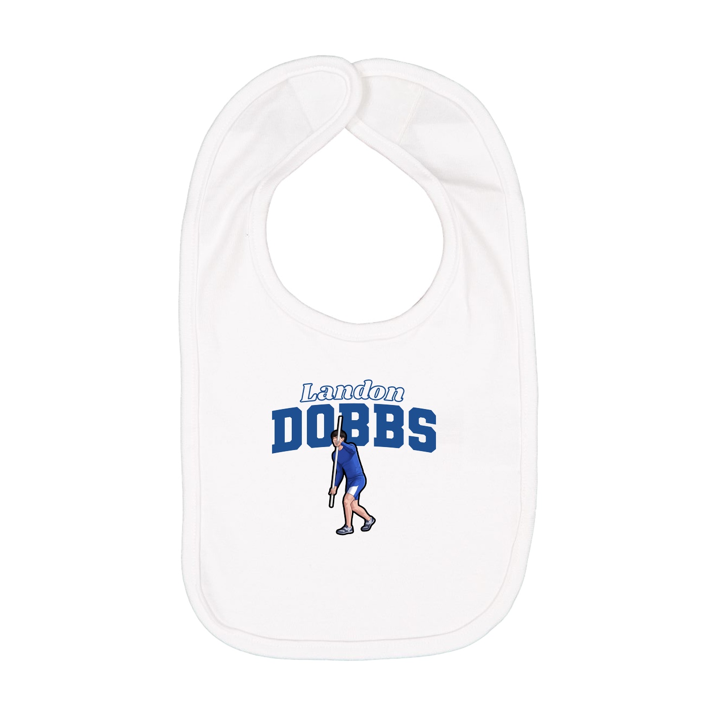 Infant Bib — Name Arch in White