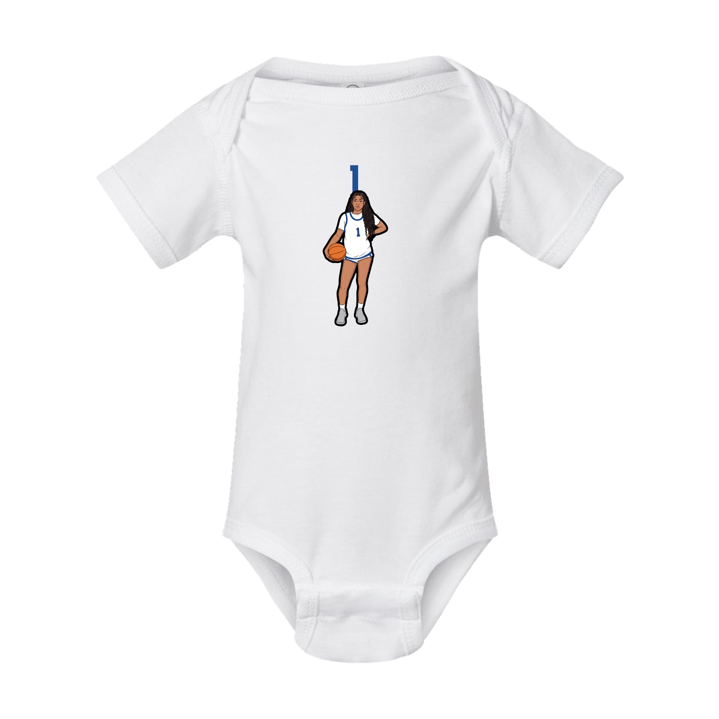 Baby Onesie — Number Top in White