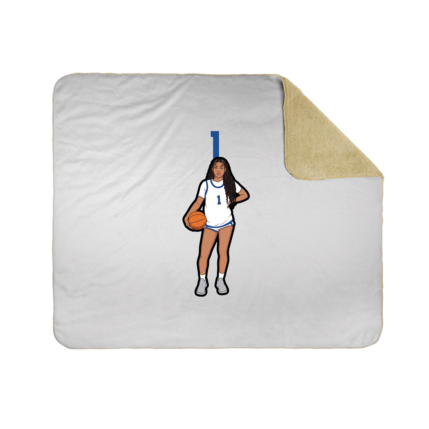 Throw Blanket — Number Top in White
