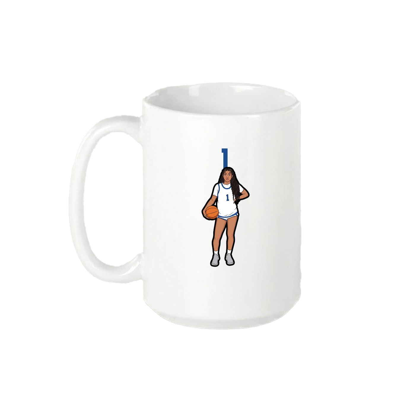 15oz Coffee Mug — Number Top in White