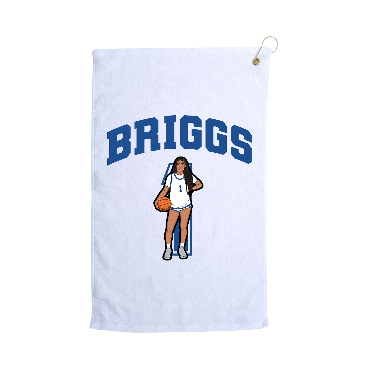 Golf Towel — Number in White