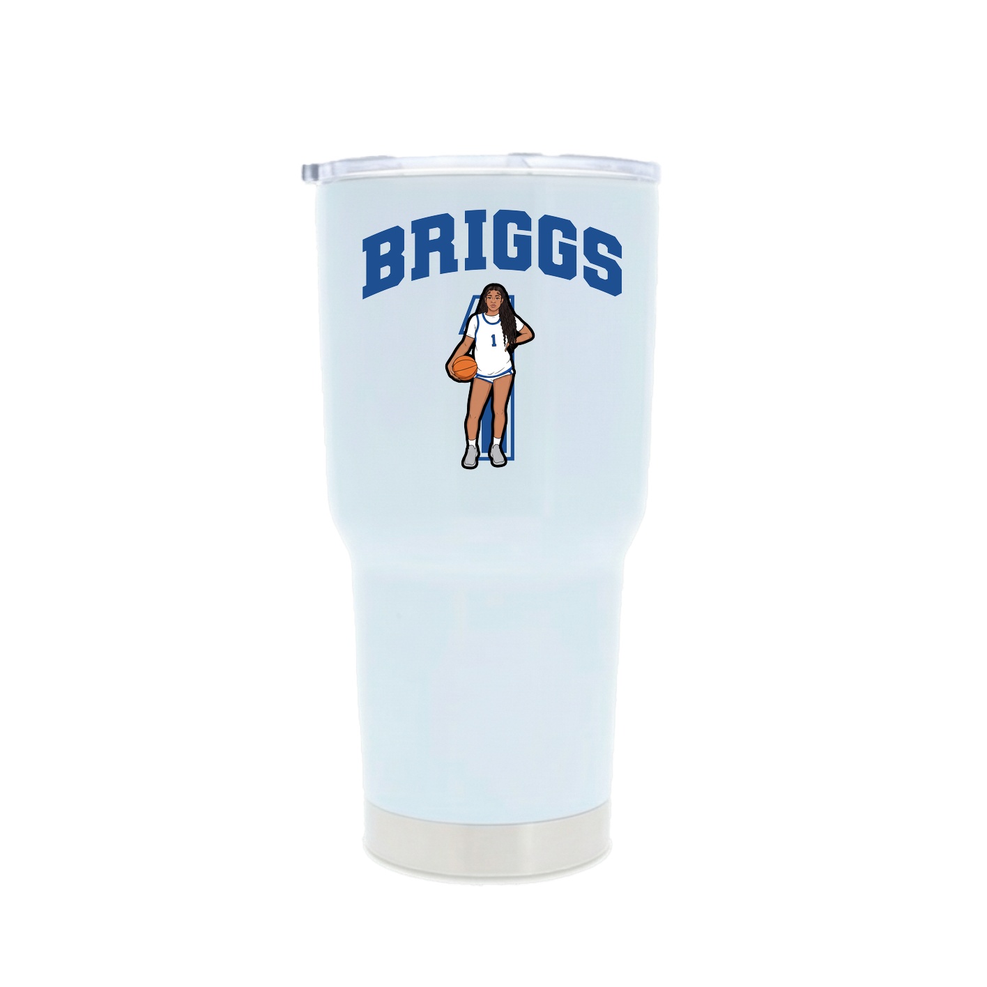 30oz Stainless Steel Tumbler — Number in White