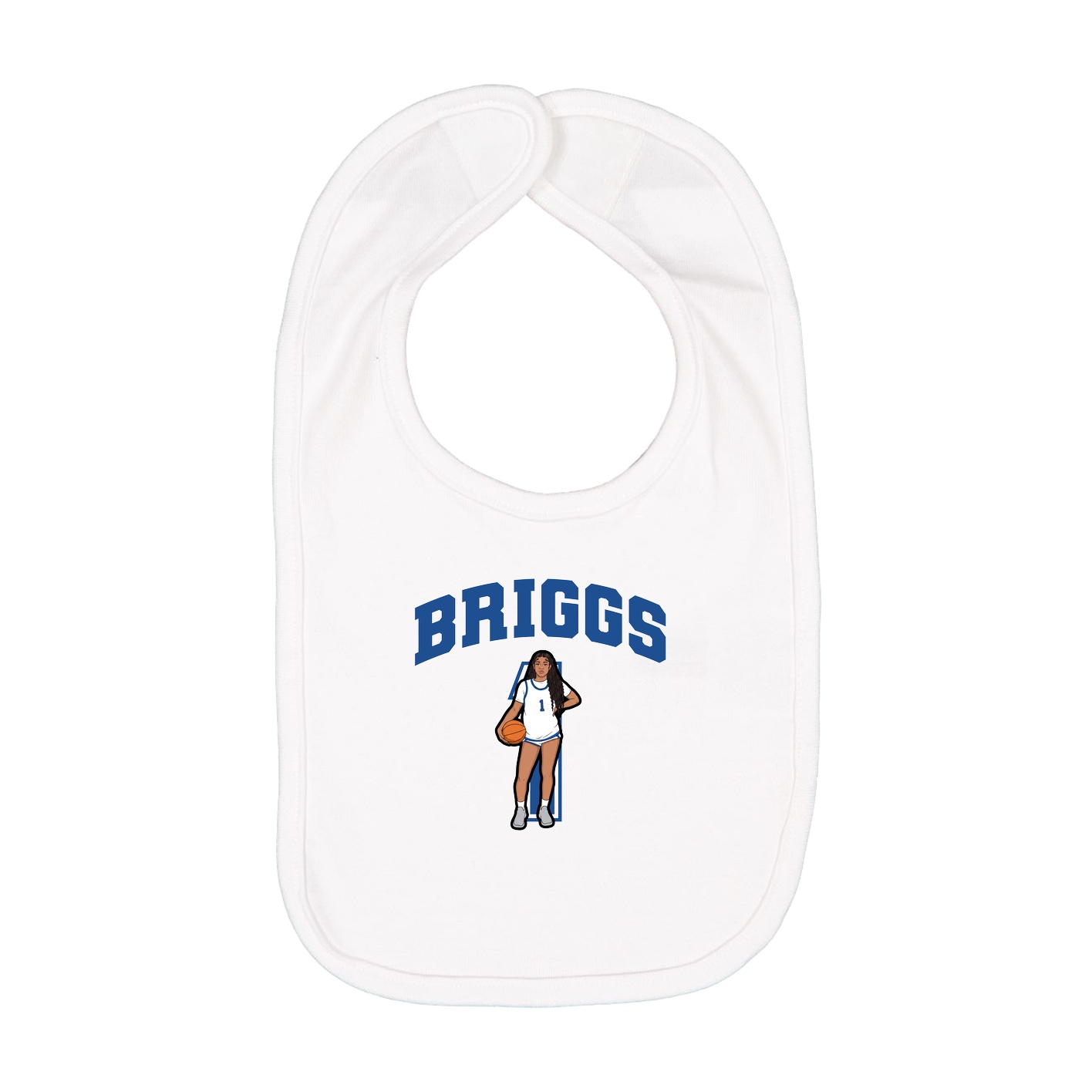 Infant Bib — Number in White