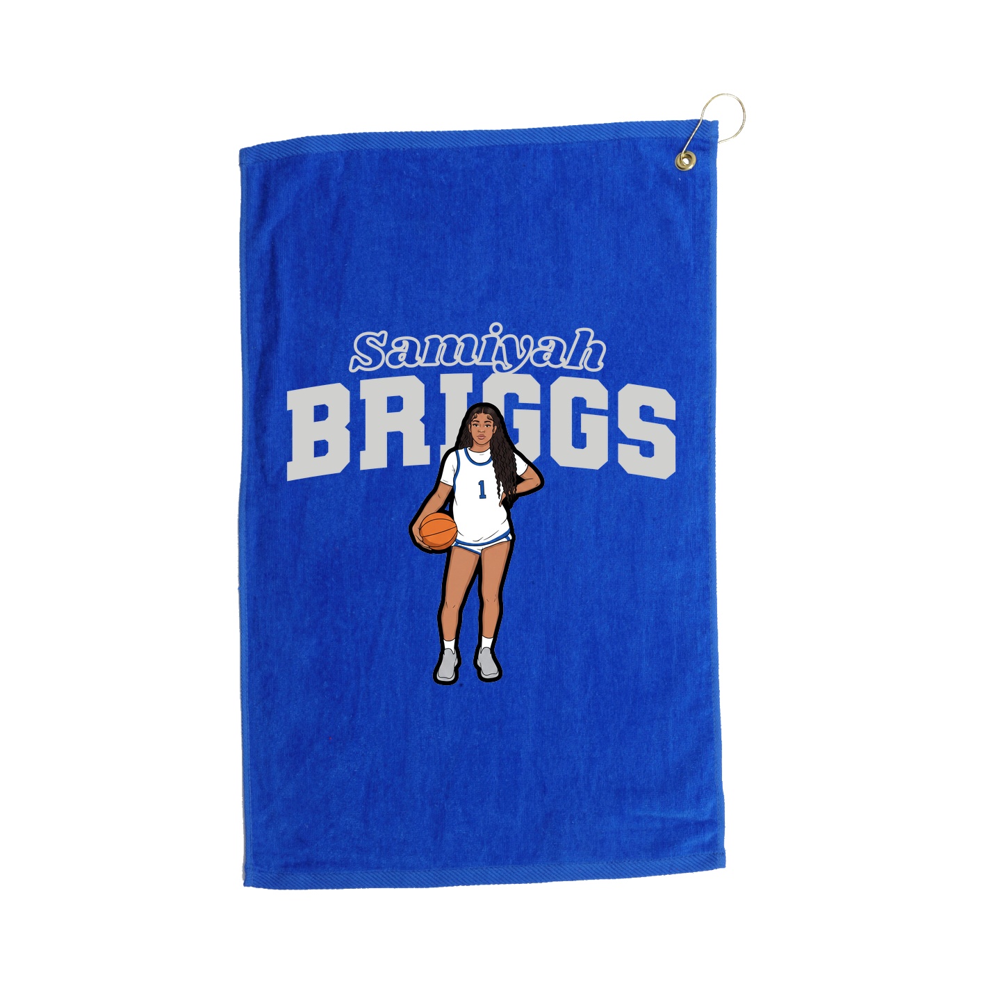 Golf Towel — Name Arch in Royal