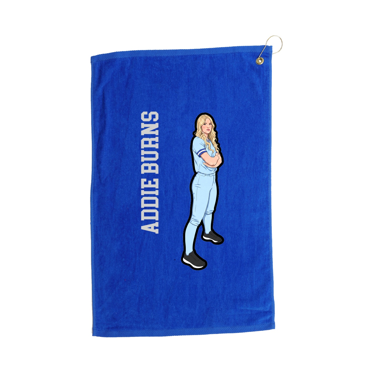 Golf Towel — Name Vertical in Royal