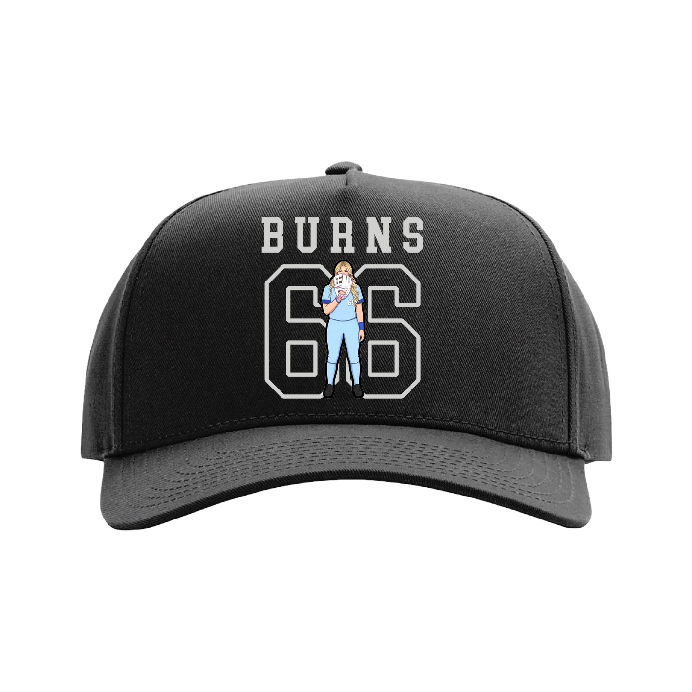 Full Fabric Five-Panel Champ Cap — Shirsey in Black