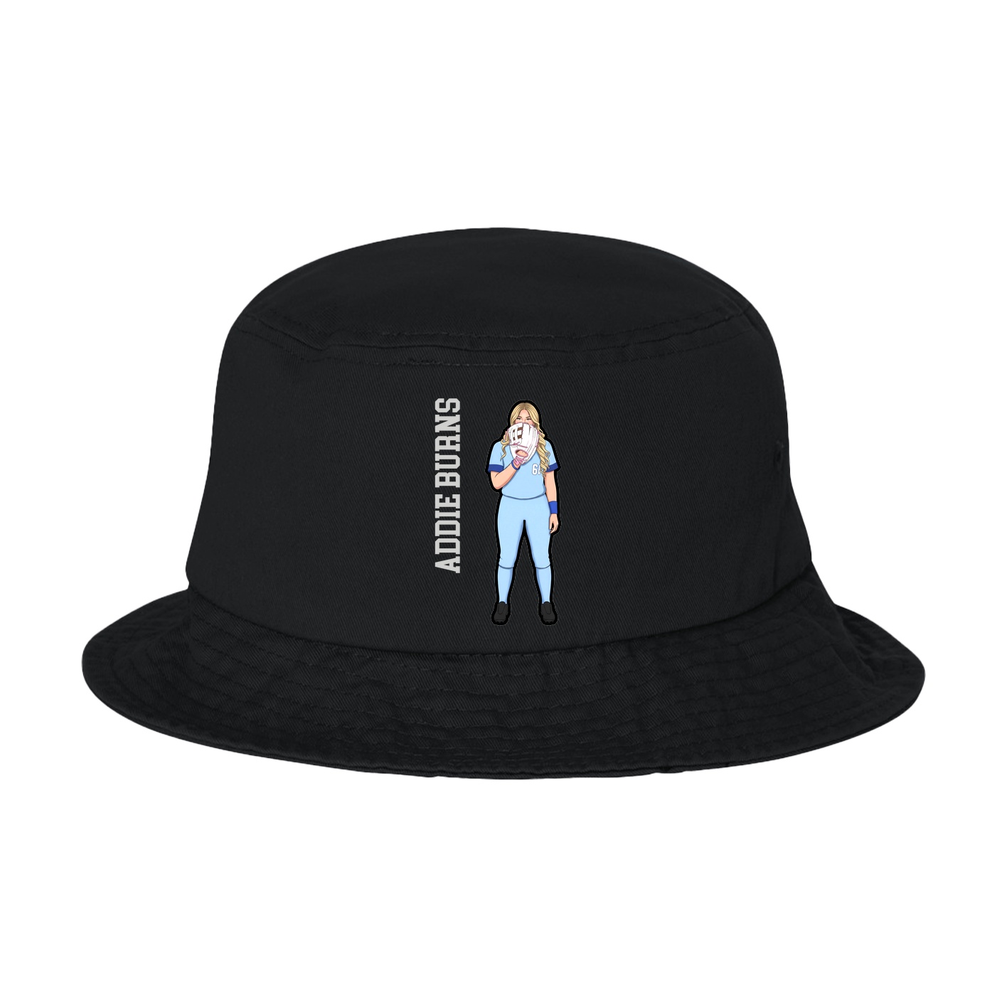 Bucket Cap — Name Vertical in Black
