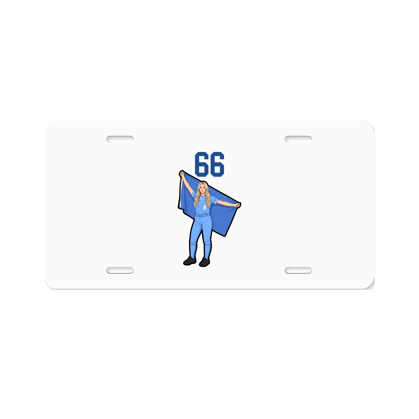 License Plate — Number Top in Classic