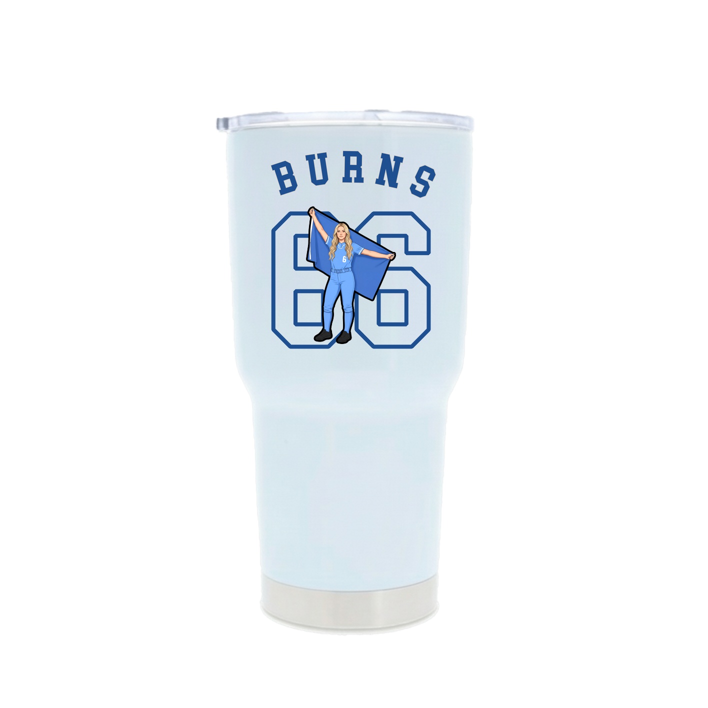30oz Stainless Steel Tumbler — Shirsey Arch in White
