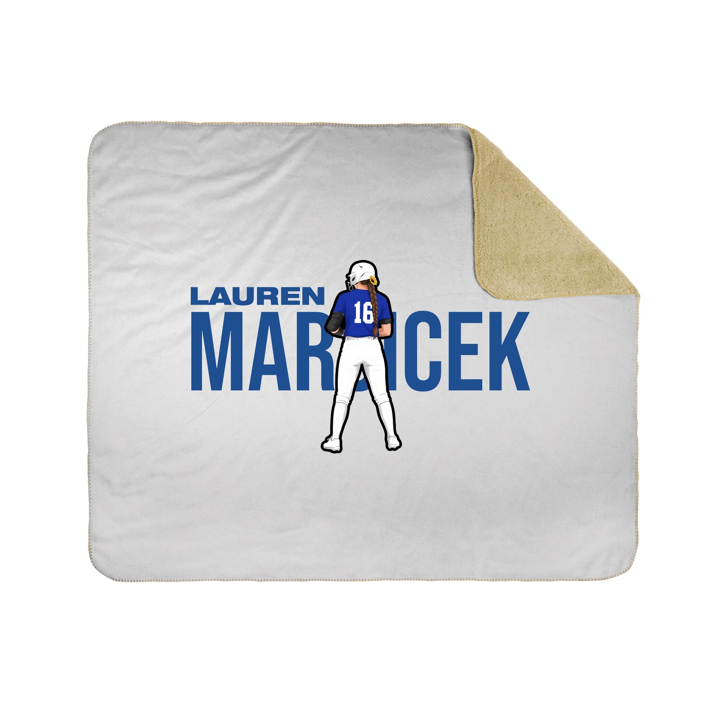 Throw Blanket — Player Name in White