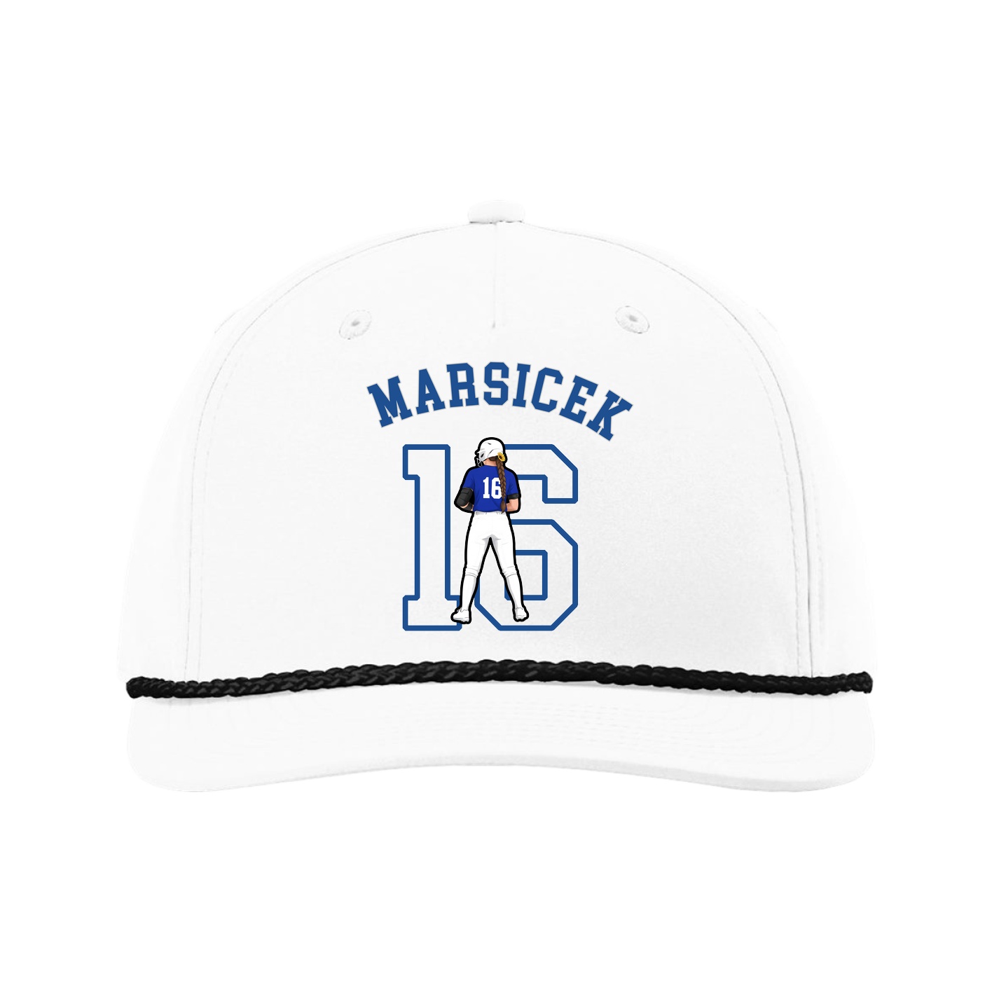 Five-Panel Classic Rope Cap — Shirsey Arch in White