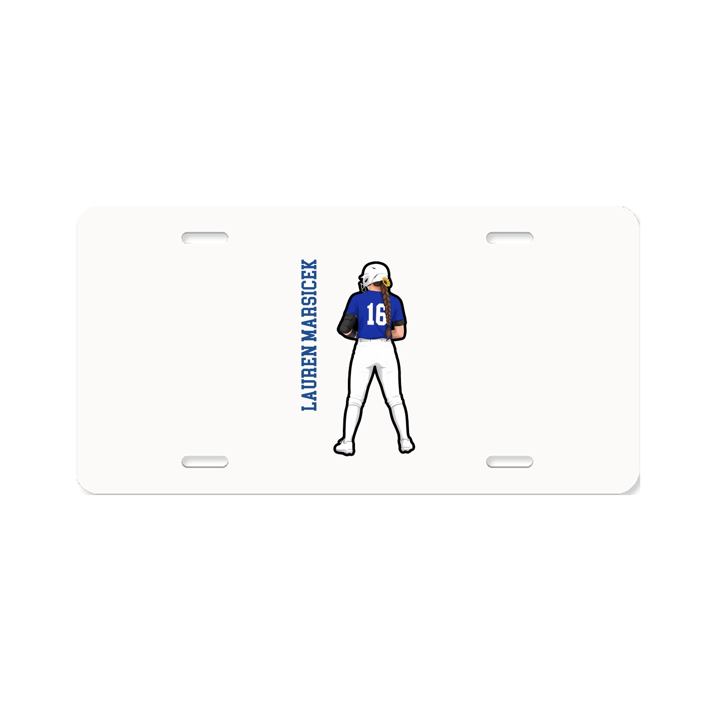 License Plate — Name Vertical in Classic