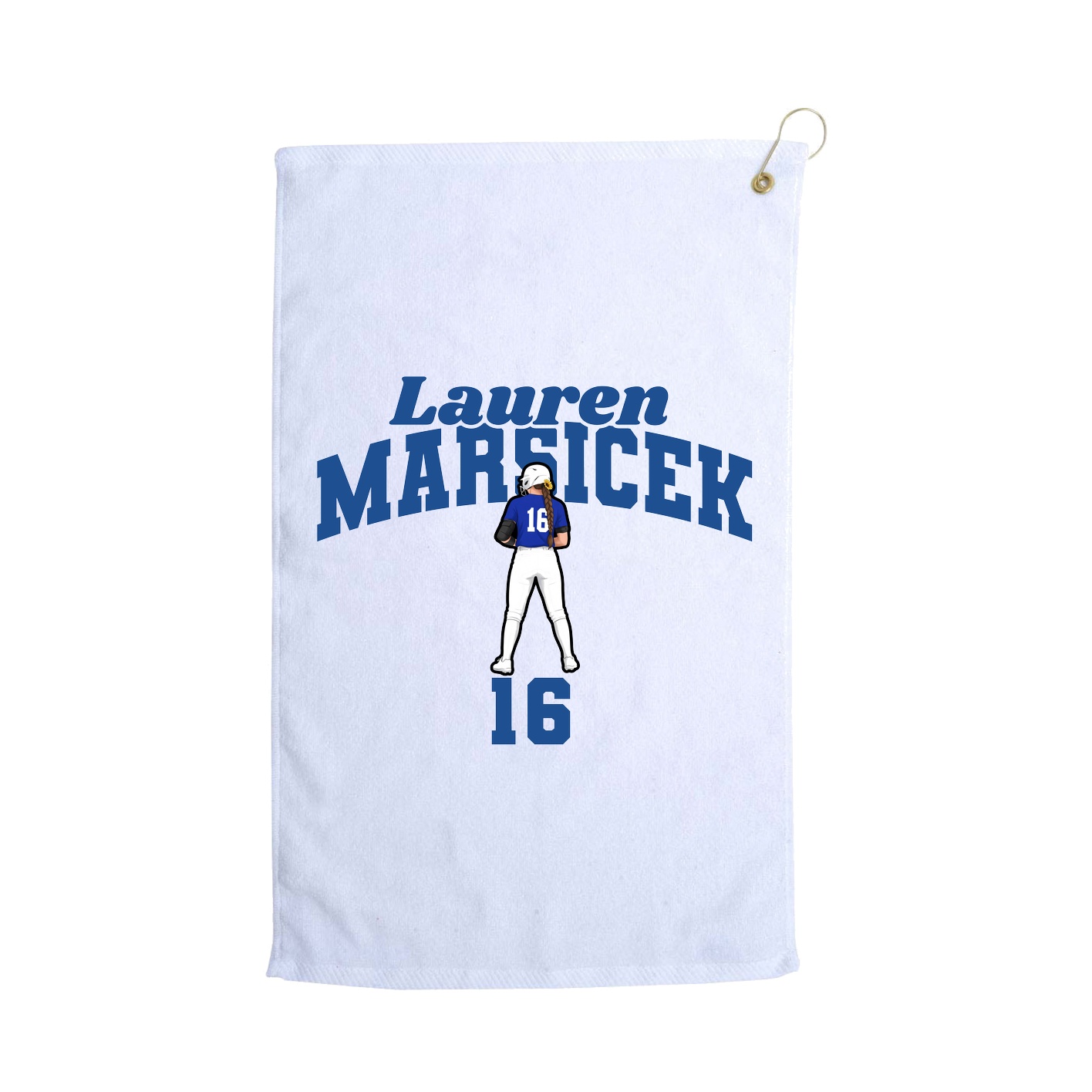 Golf Towel — Signature Arch in White