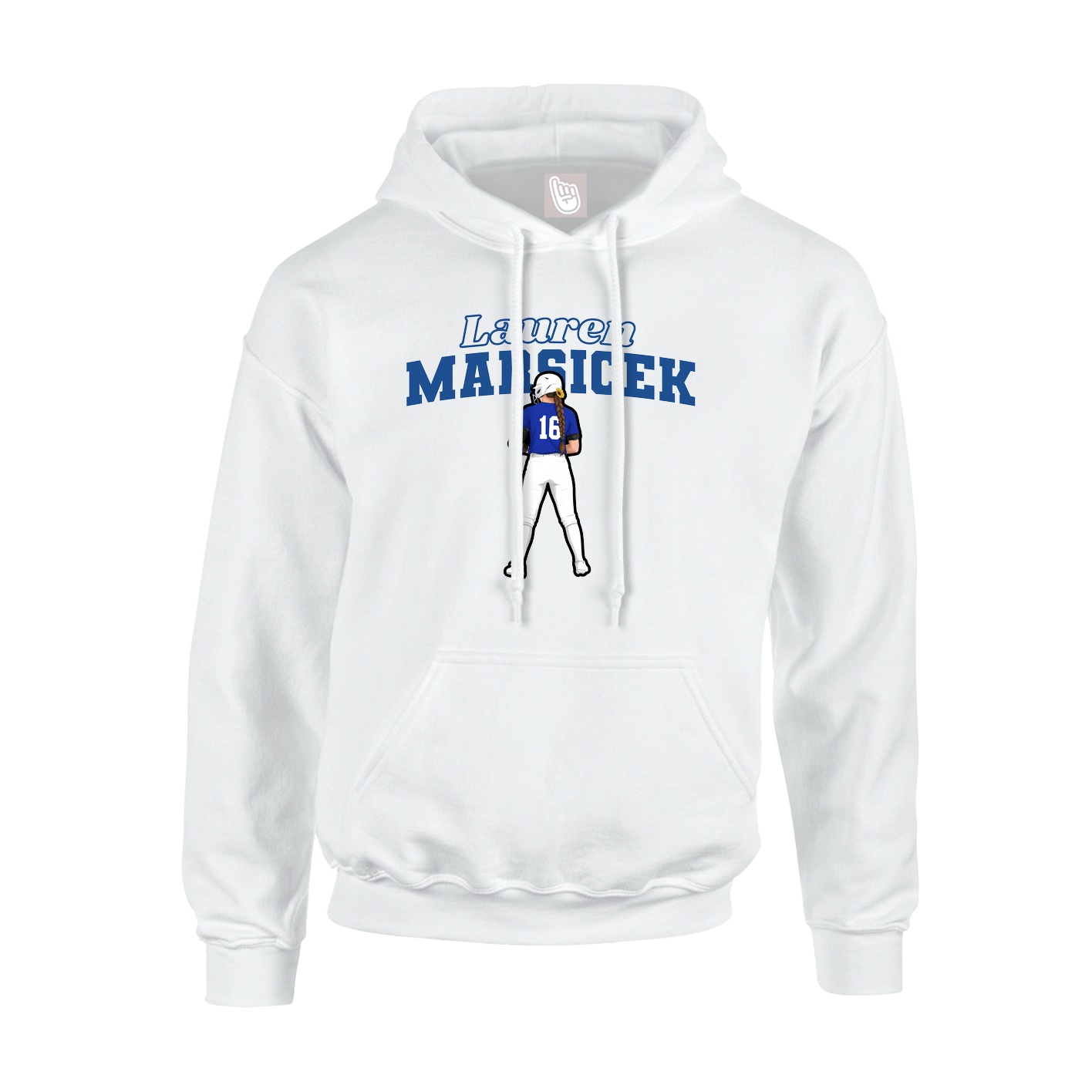 Hoodie — Name Arch in White