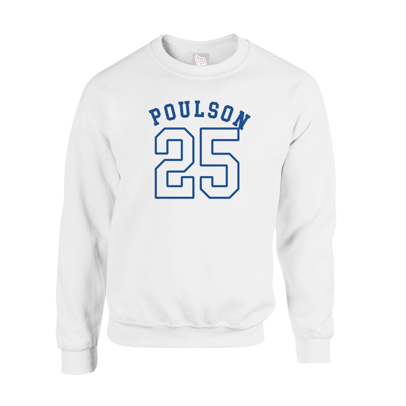 Fleece Crew — Shirsey Arch in White
