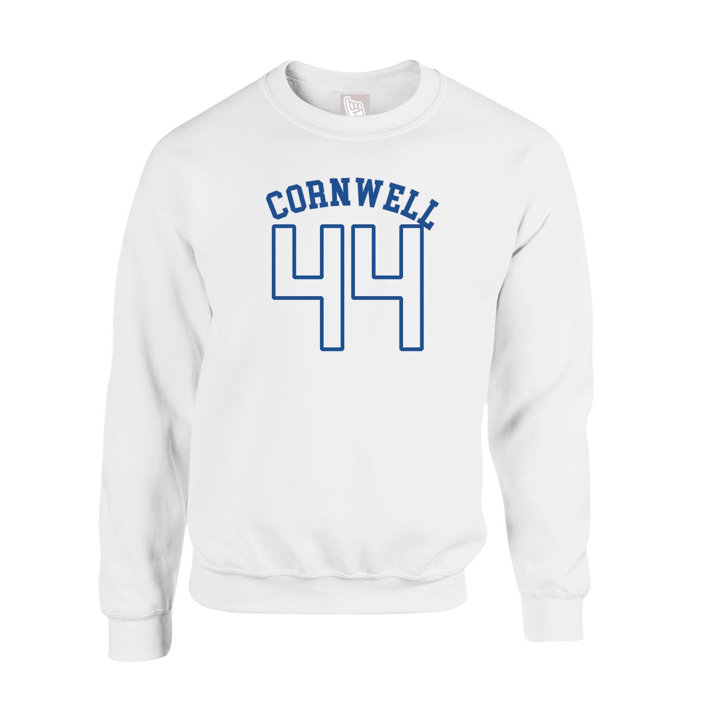 Fleece Crew — Shirsey Arch in White