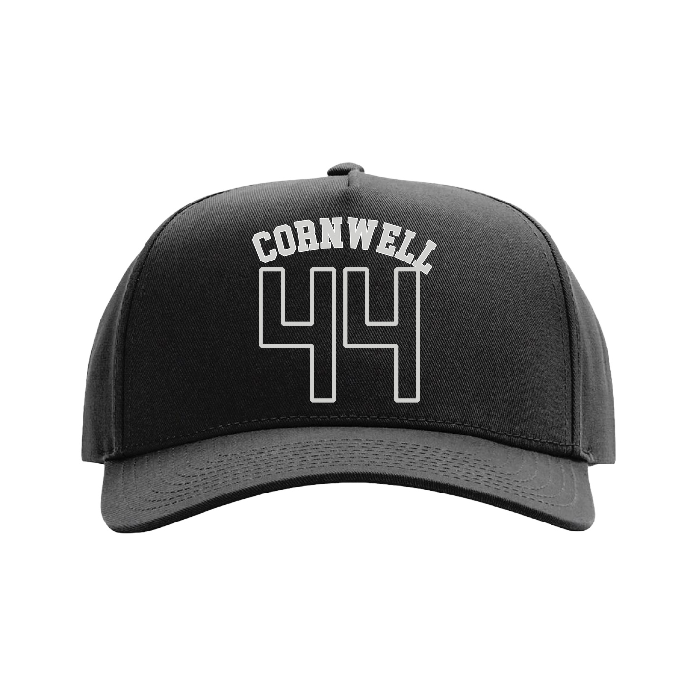 Full Fabric Five-Panel Champ Cap — Shirsey Arch in Black