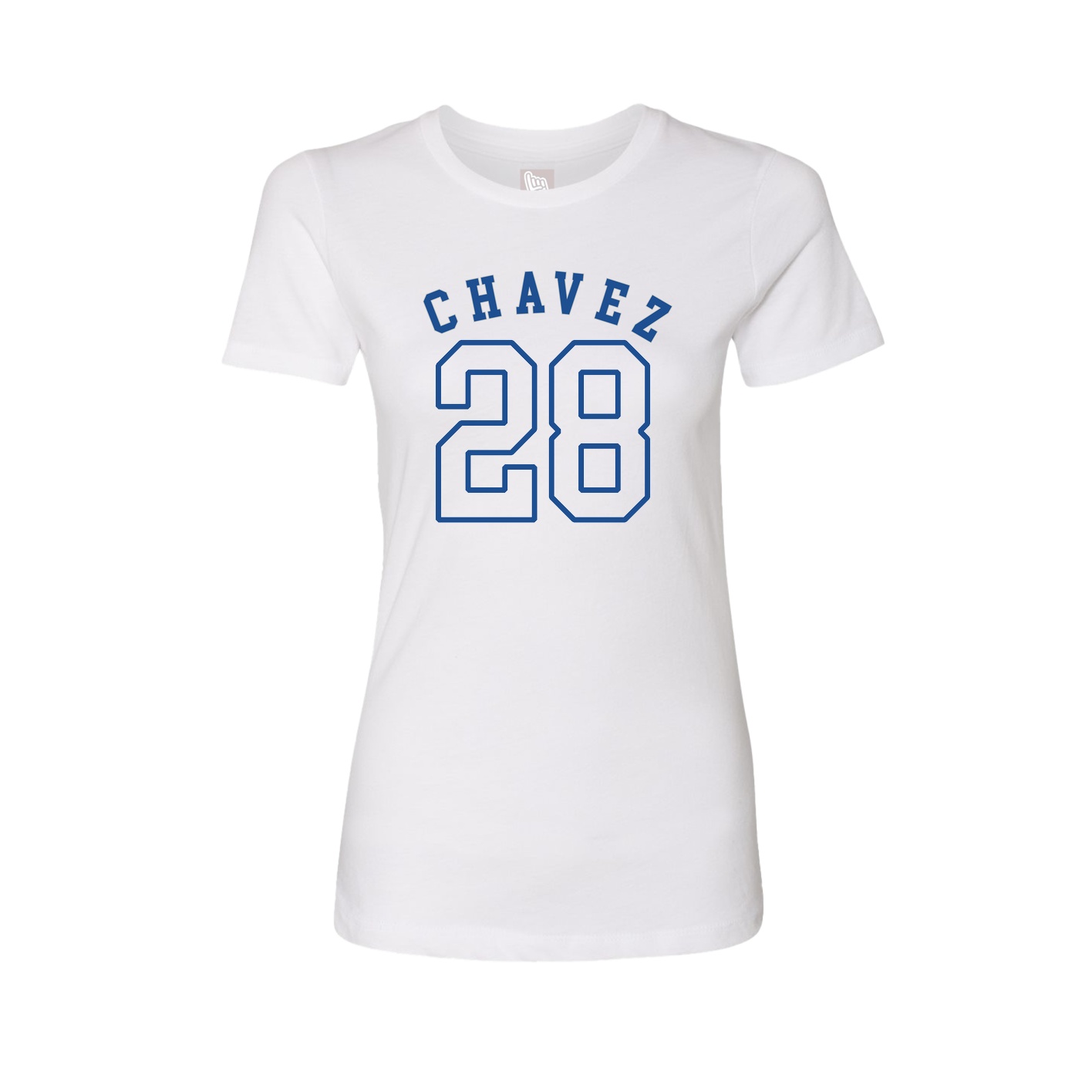 Fitted Women's Tee — Shirsey Arch in White