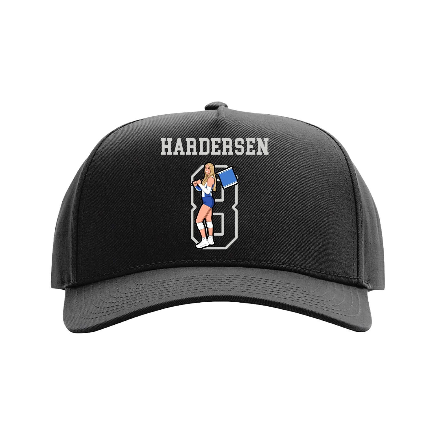 Full Fabric Five-Panel Champ Cap — Shirsey in Black