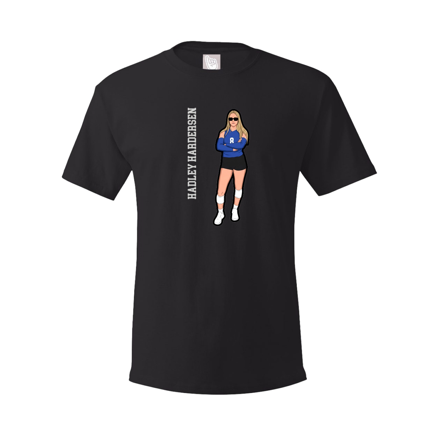 Tee — Name Vertical in Black