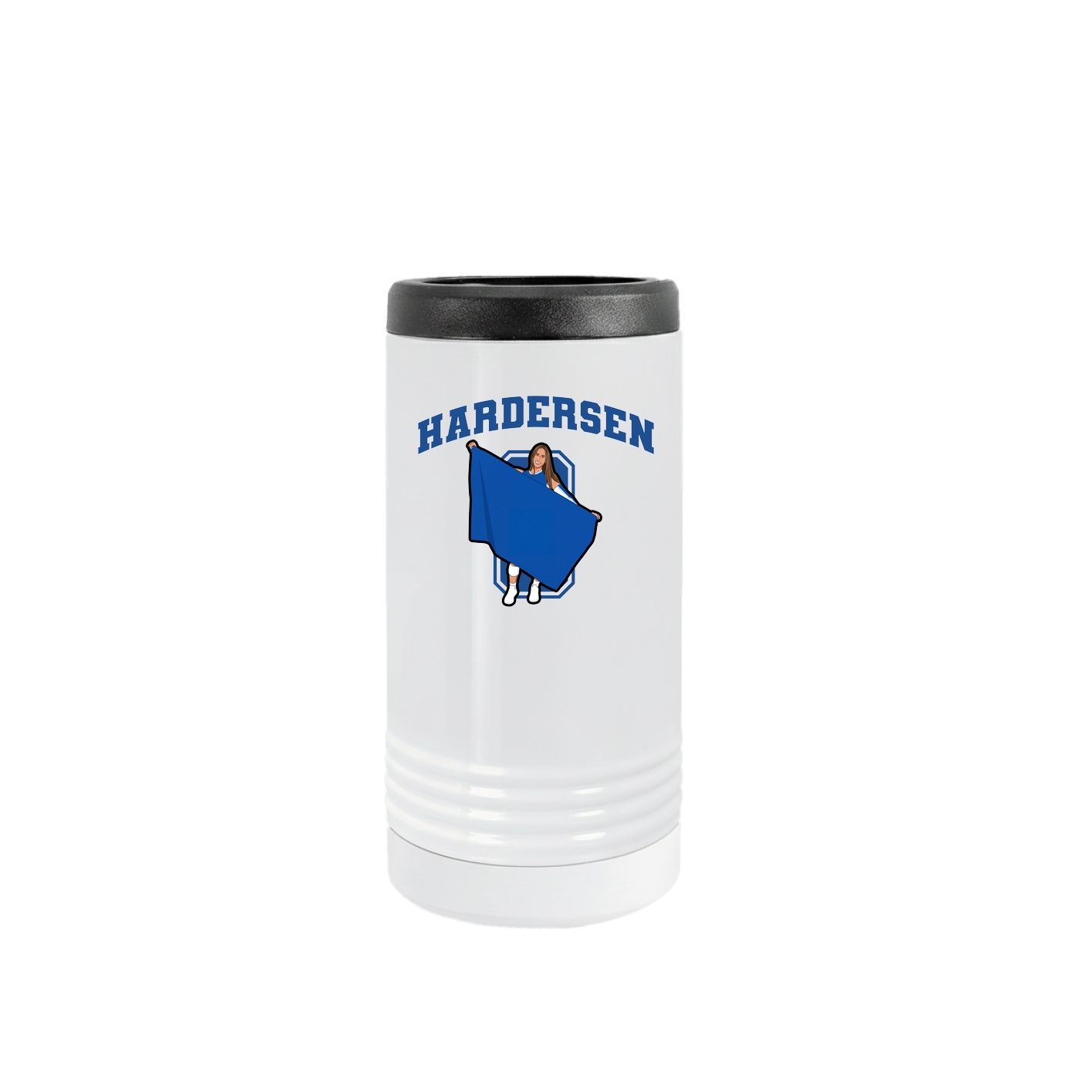 Slim Beverage Holder — Number in White