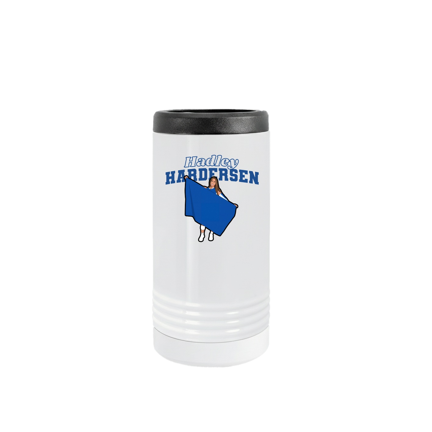 Slim Beverage Holder — Name Arch in White