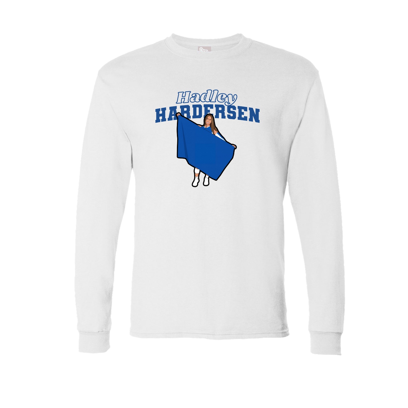 Long Sleeve Tee — Name Arch in White
