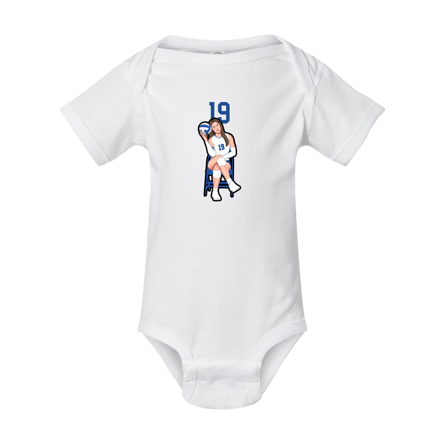 Baby Onesie — Number Top in White