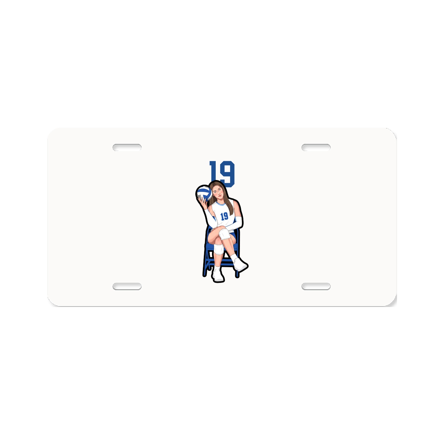 License Plate — Number Top in Classic