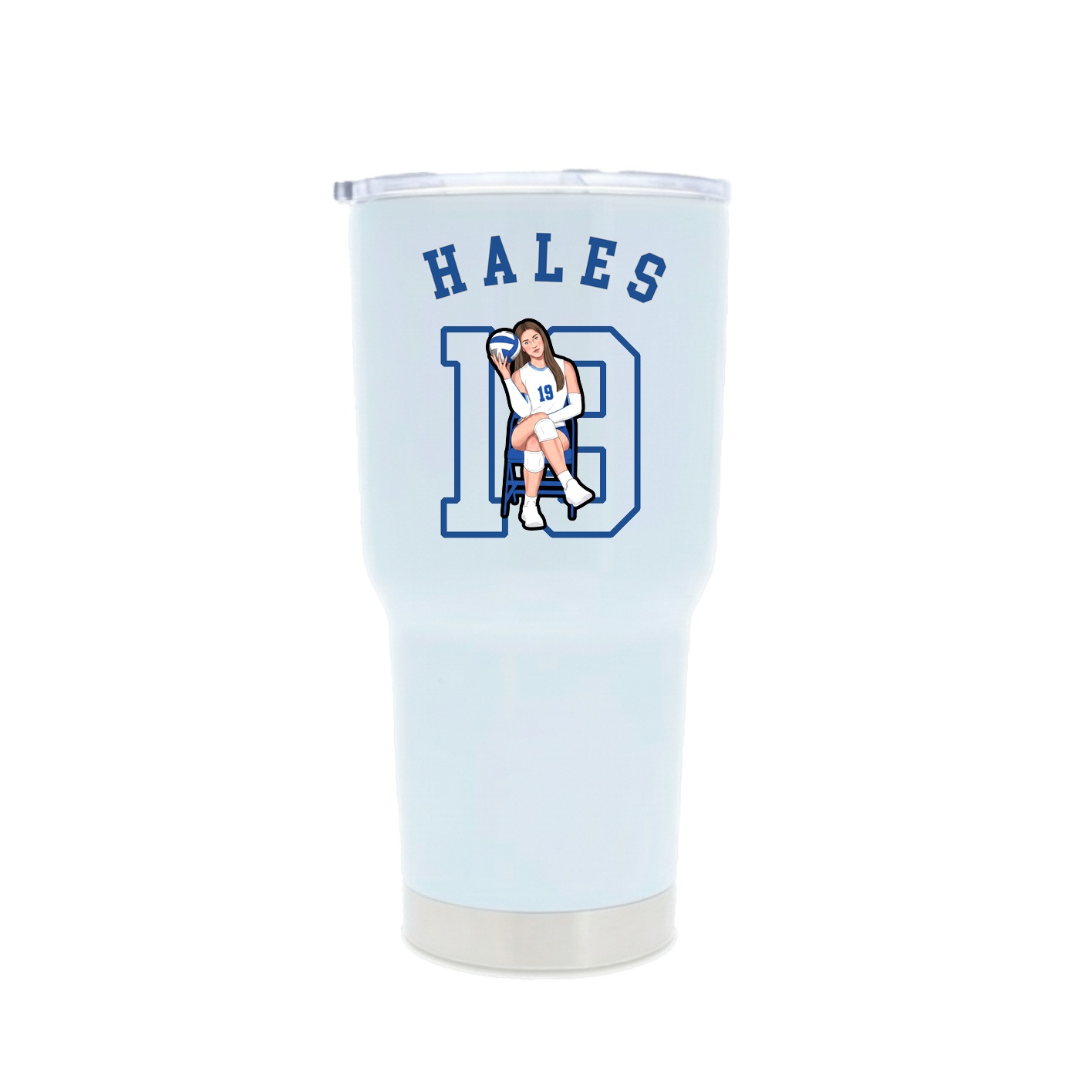 30oz Stainless Steel Tumbler — Shirsey Arch in White