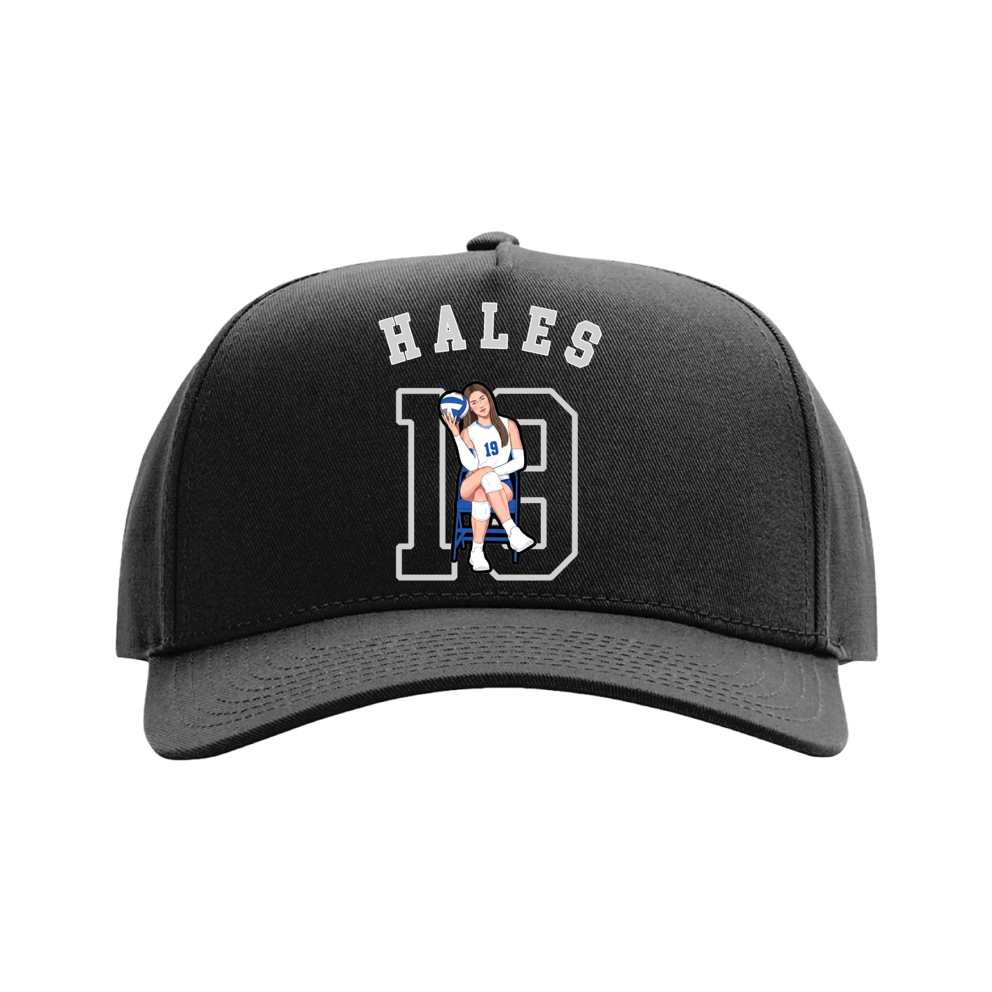 Full Fabric Five-Panel Champ Cap — Shirsey Arch in Black