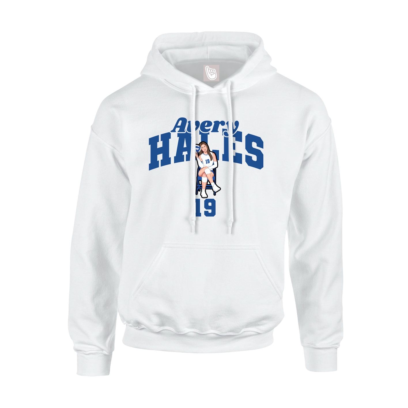 Hoodie — Signature Arch in White