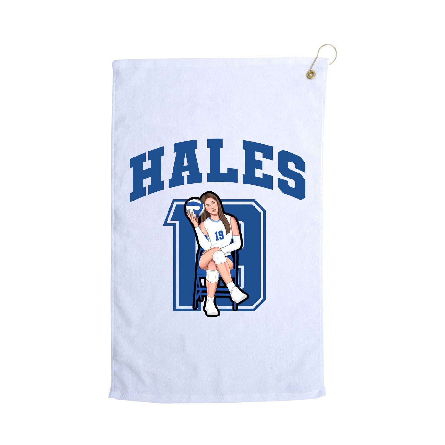 Golf Towel — Number in White