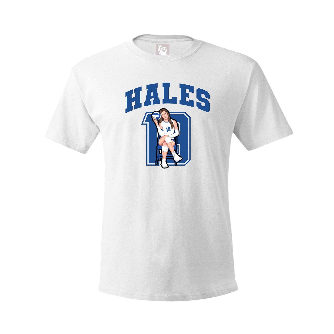 Youth Tee — Number in White