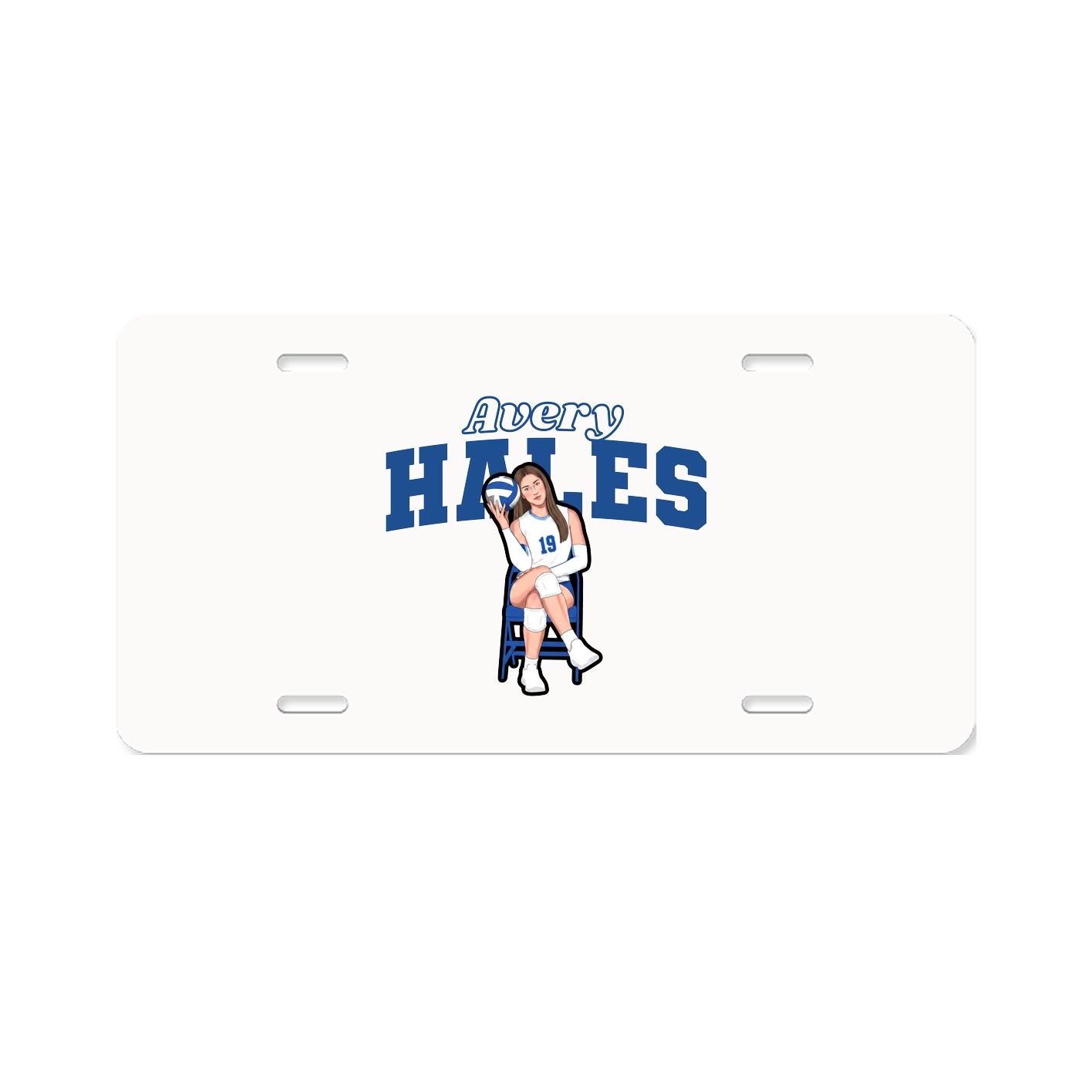 License Plate — Name Arch in Classic