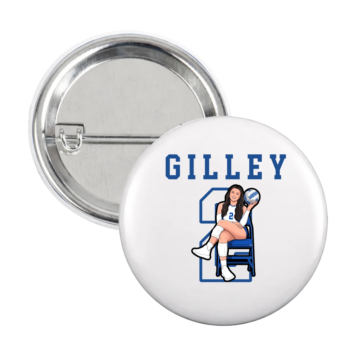 Game Day Button — Shirsey in White
