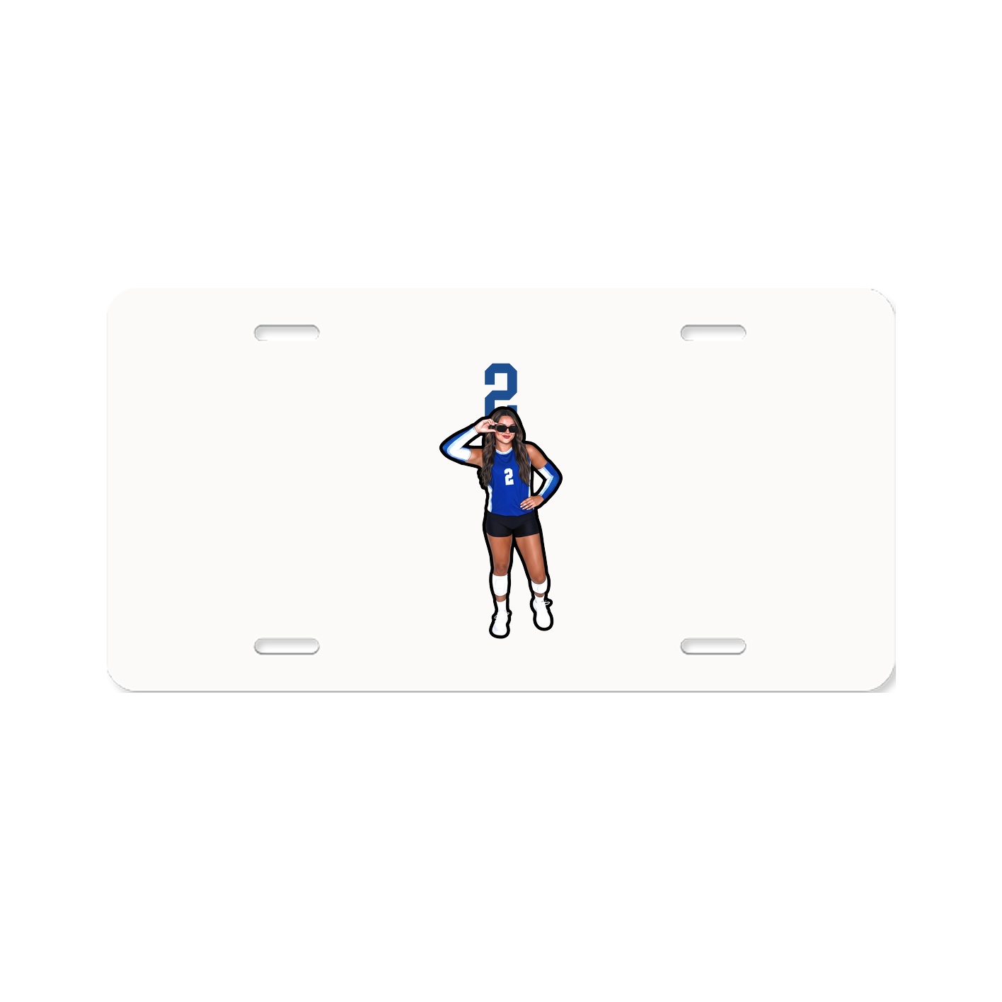 License Plate — Number Top in Classic