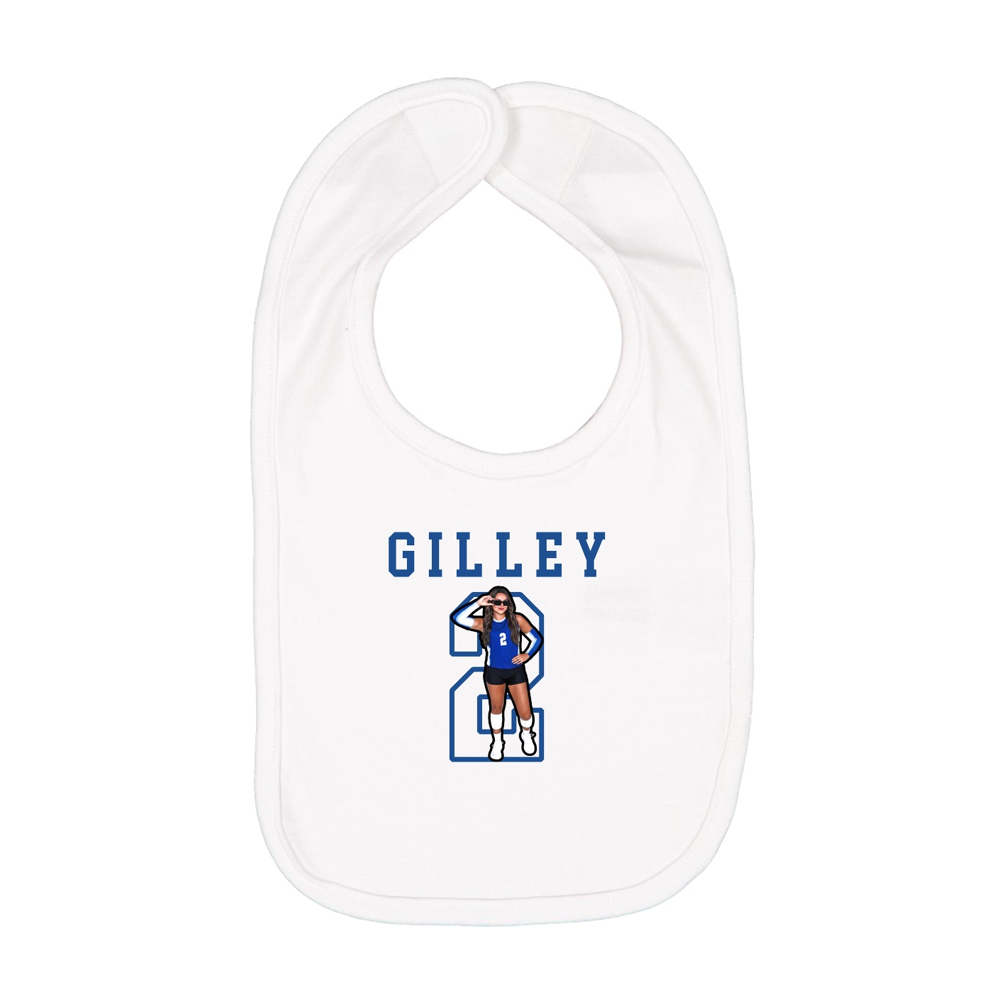 Infant Bib — Shirsey in White