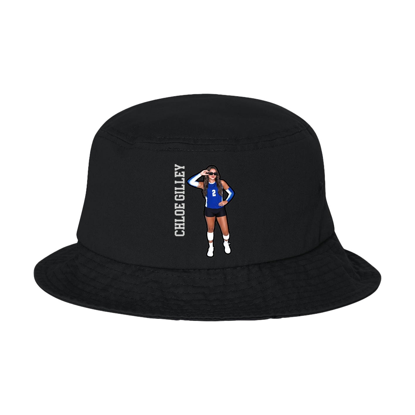 Bucket Cap — Name Vertical in Black