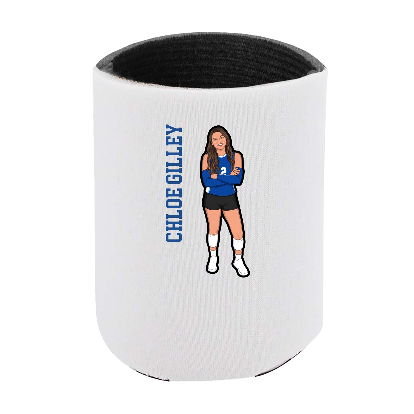 Can Holder — Name Vertical in White