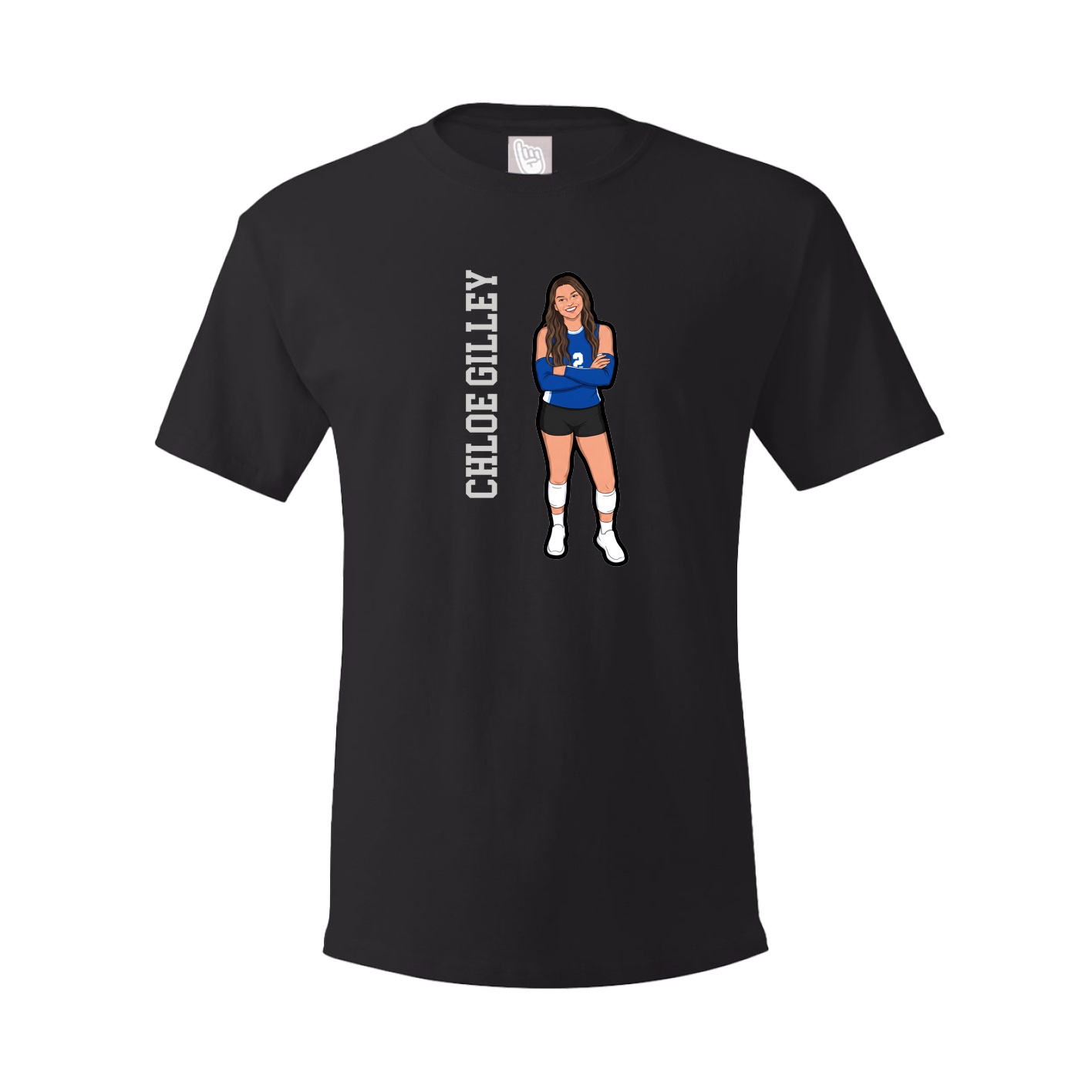 Tee — Name Vertical in Black