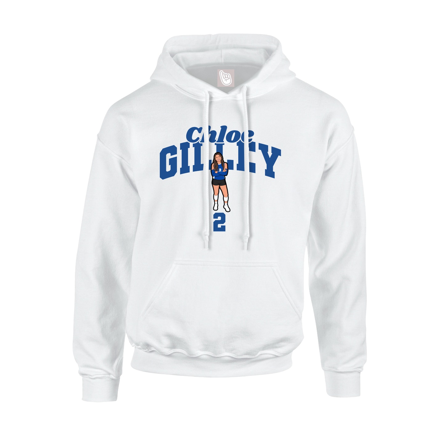 Hoodie — Signature Arch in White