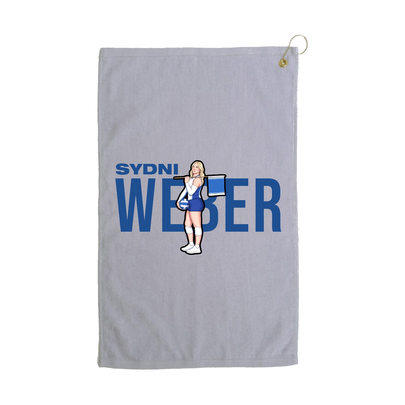 Golf Towel — Player Name in Grey