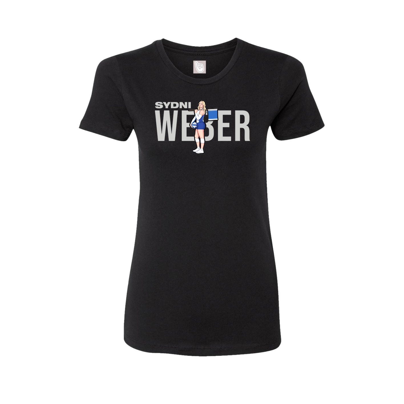Fitted Women's Tee — Player Name in Black