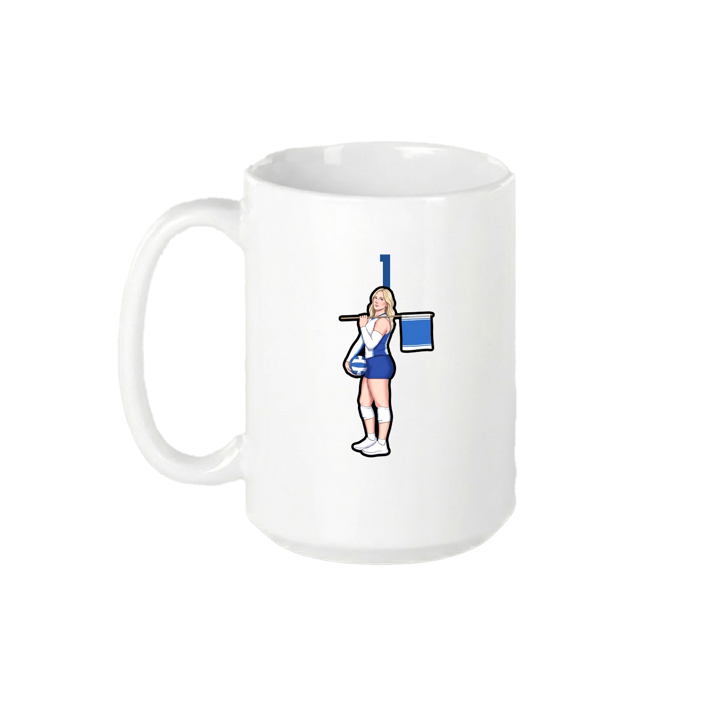 15oz Coffee Mug — Number Top in White