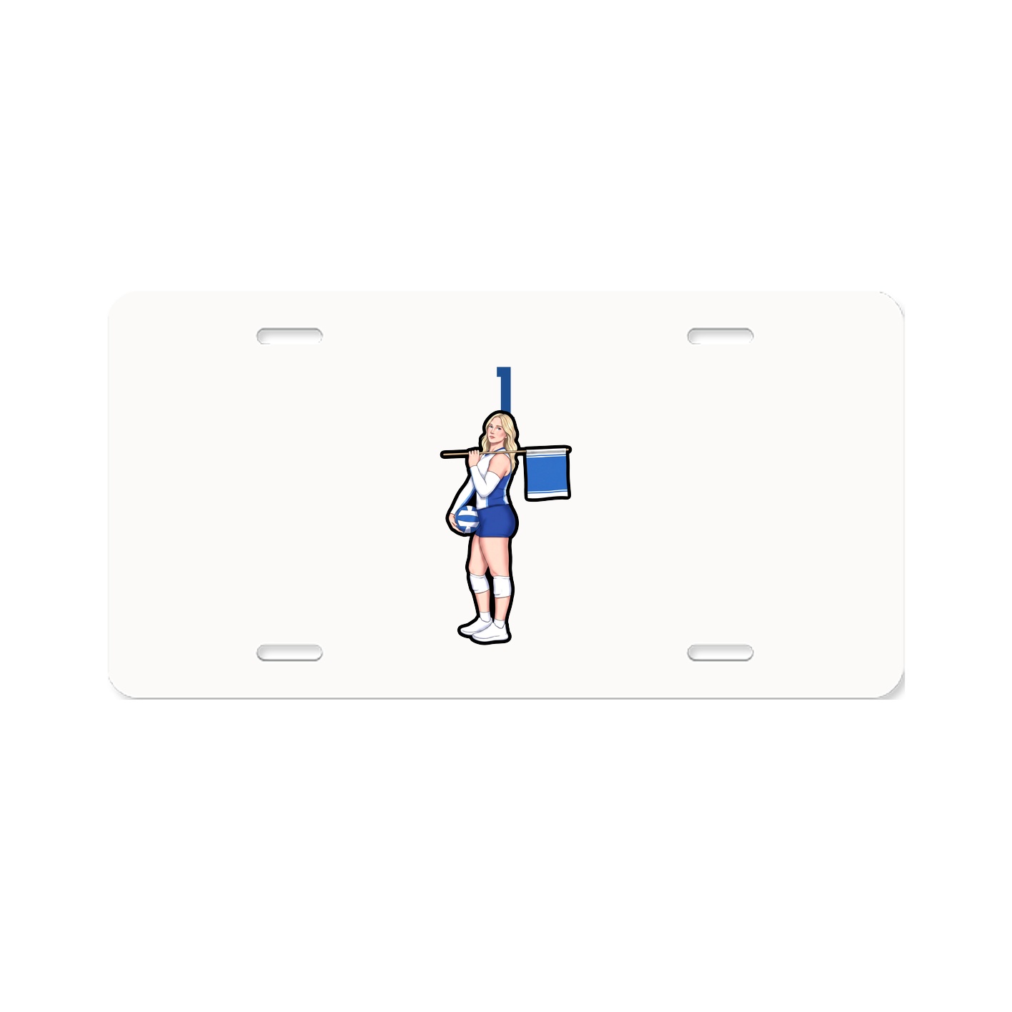 License Plate — Number Top in Classic